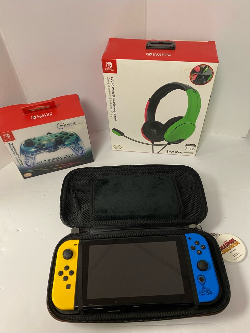 Nintendo Switch Fortnite console with headset and controller combo package